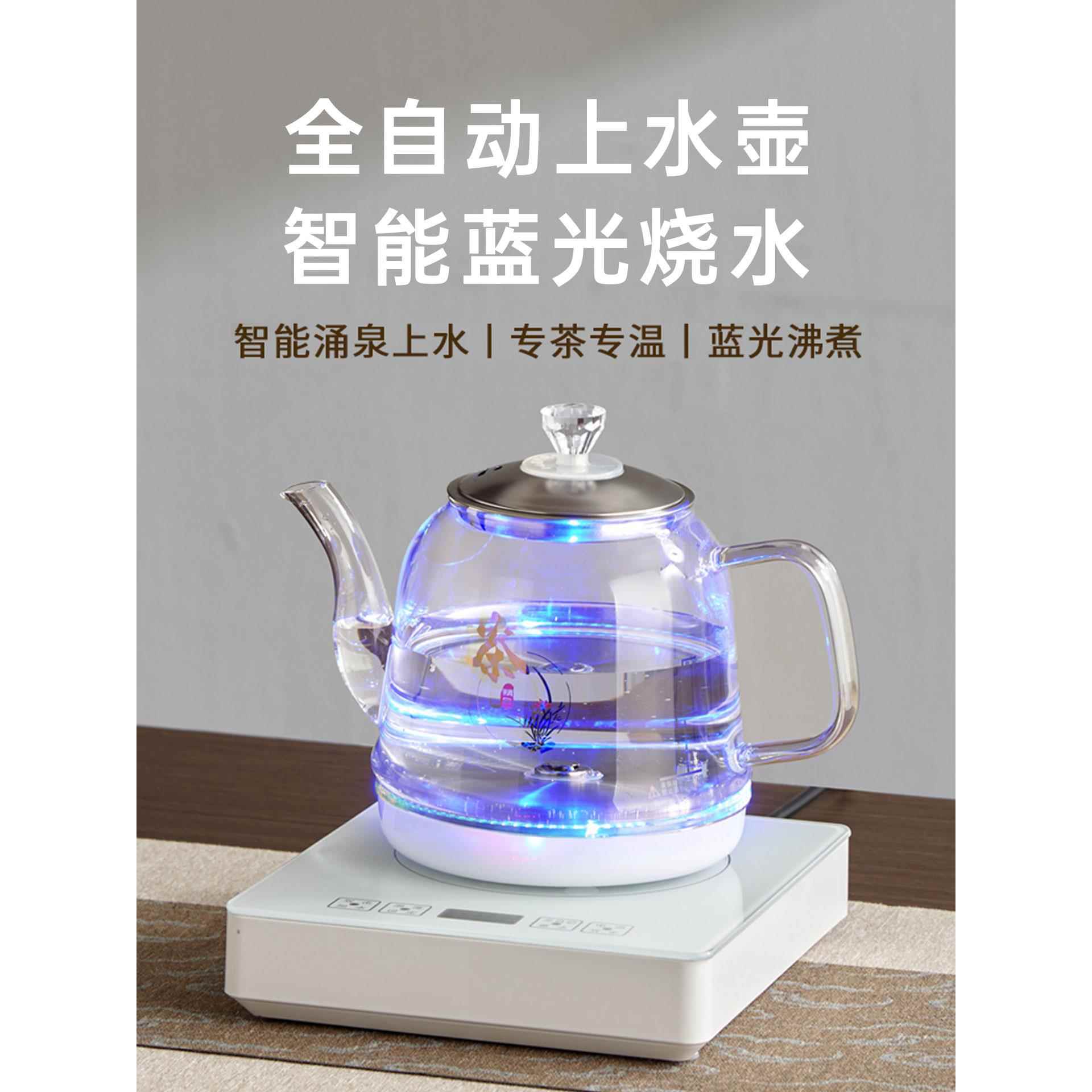 全自动电热水壶上水壶家用烧水壶抽水一体泡茶专用电水壶玻璃壶