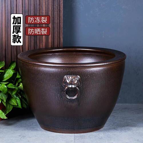 景德镇陶瓷锦鲤金鱼缸特大号庭院门海大型睡莲缸荷花缸老式大水缸