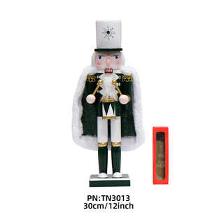 12inch上新30CM绿色披风鼓兵胡桃夹子圣诞装 饰品摆件桌面圣诞节