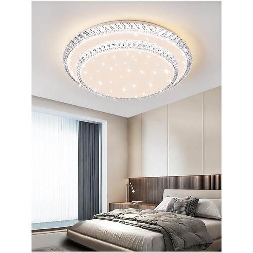 2025新款主卧室灯简约现代轻奢圆形书房吸顶灯护眼温馨方形房间灯