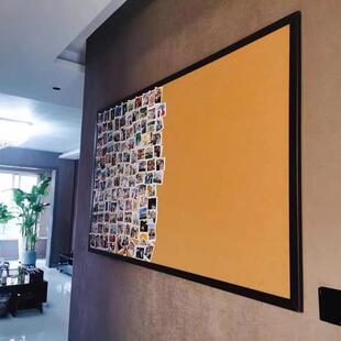 黑白色边框板留言软墙板照片背景墙水松板宣传栏742公告木栏挂式