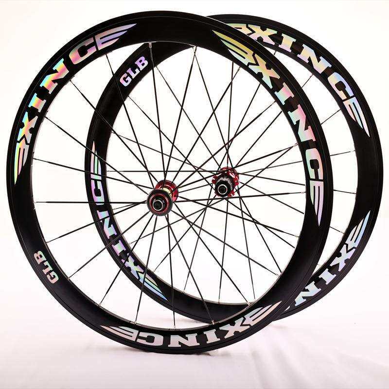 新创XINC框高50MM公路自行车V/C/圈碟刹直拉破风协达扁条700C轮组