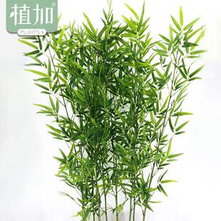 仿真竹子隔断挡墙室外加密塑料仿生毛竹室内假绿植物盆栽装饰道具