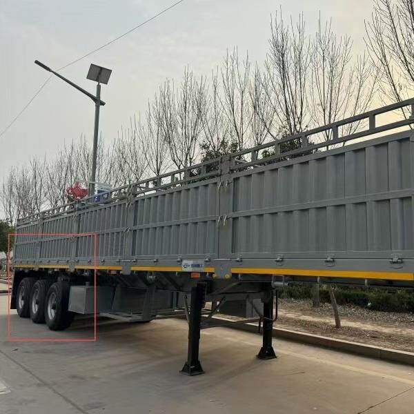 厂家供应栏板半挂车集装箱运输气囊3桥跨境非洲东南亚平板挂车