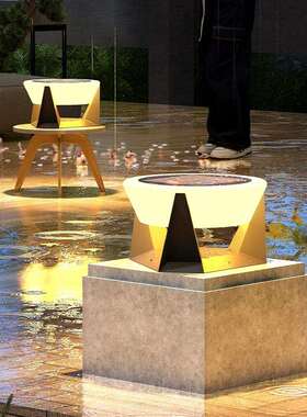 现代创简围景MXS-0396观庭院灯太约阳能柱头灯意防水设计墙院子柱