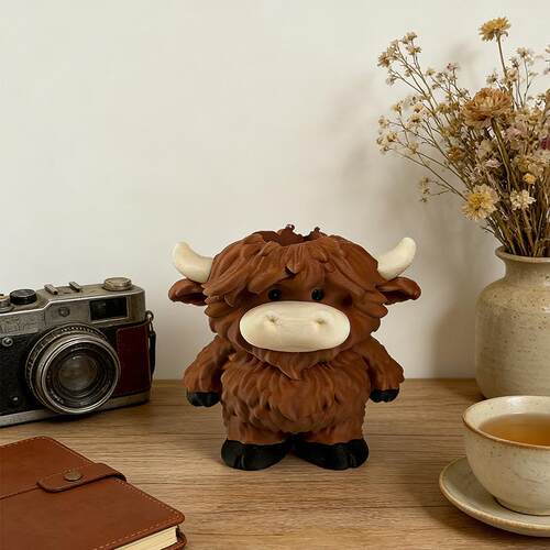 跨境新品实用热卖款Highland Cow Figurine高地牛洗手液皂液瓶