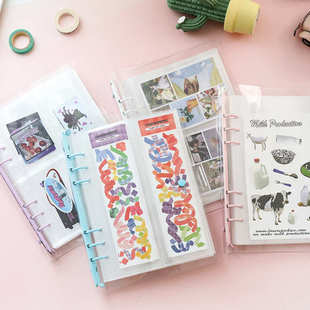 包邮透明贴纸收纳册A5活页创意文具日系相册本相簿3寸相片拍立得