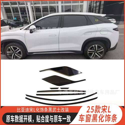 比亚迪宋Ldmi车窗黑化饰条外饰改装不锈钢黑武士装饰亮条汽车用品