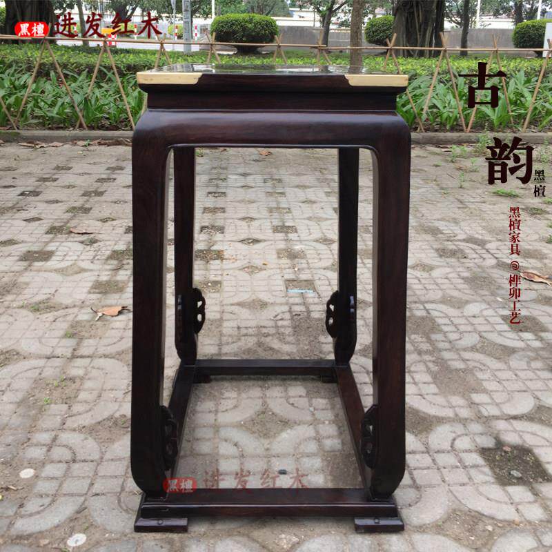 黑檀木茶几红木实木榫卯角几储物几原木椅专配茶几厂家直销新中式