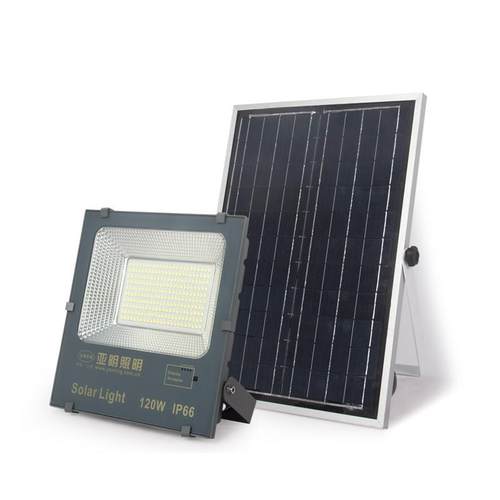 太阳能灯户外庭院灯超亮led新农村照明路灯100w家用亚明投光灯