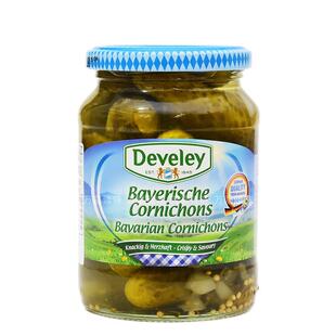 进口 德维利青瓜仔330g 酸青瓜中青瓜即食拌沙拉夹汉堡cornichons