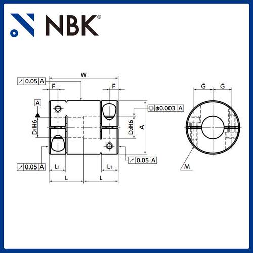 NBK XRP刚性联轴器 铝合金夹持型连轴器 精度高 同轴度好厂家直供