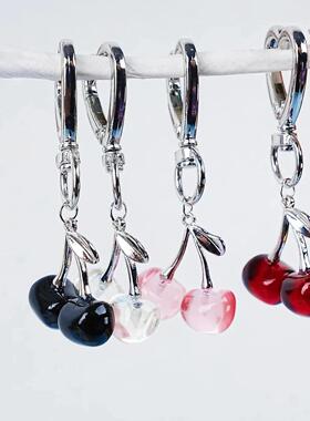 Cute Cherry Keychain Kawaii Cherry Bag Purse Charms for Wome