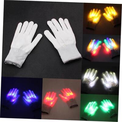 LED Gloves Neon Guantes Glowing Halloween Party Light Props