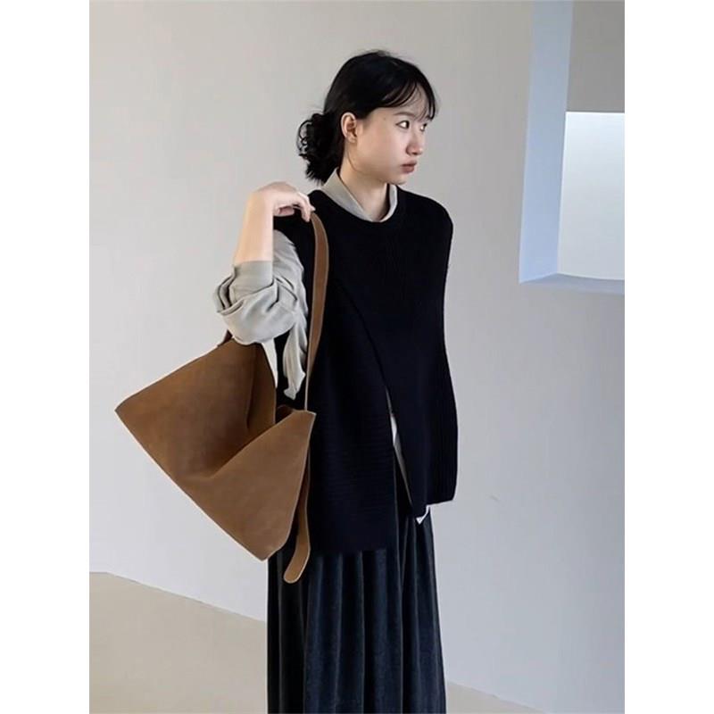 极速长袖春季女装时尚套装2026年休闲宽松韩版个性衬衫黑色马甲两