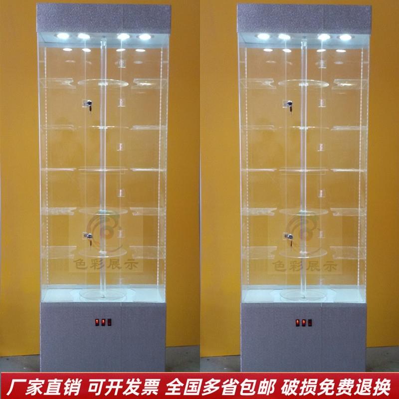 手办手表化妆品礼品产品货 架模型玻璃展柜陈列柜亚克力旋转展示柜