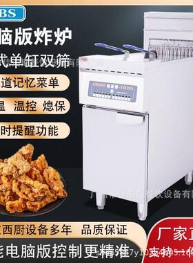 佳泊斯立式电脑版炸炉电热缸双筛炸炉控温炸炉电油炸炉汉堡设备