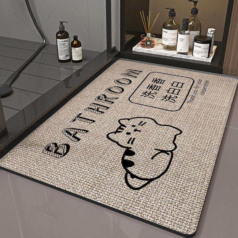 浴室防滑地垫子洗手卫生间耐脏吸水脚垫厕所门口防水可擦速干地毯