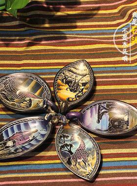 非洲特产皂石天鹅盘装饰品收纳肯尼亚工艺礼品摆饰创意艺术石雕摆