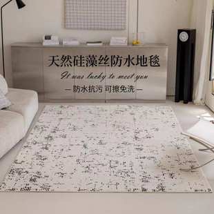 防水客厅地毯家居卧室大宅高级沙发简约复古轻奢地垫 巴黎雪松法式