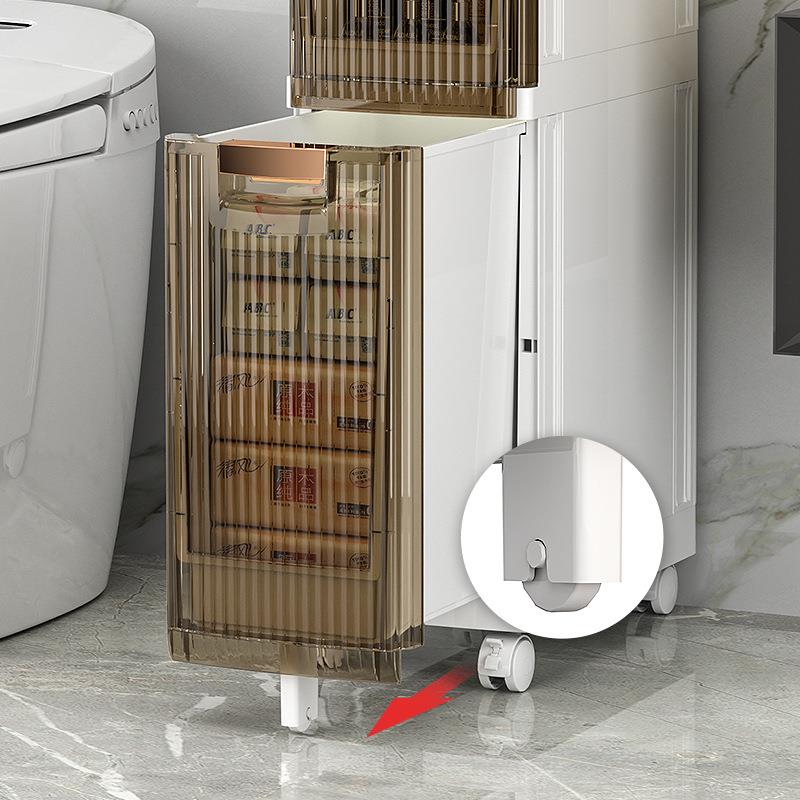 免安装卫生间置物YYD架透明浴厕所夹室收纳柜洗手落间防水地缝储