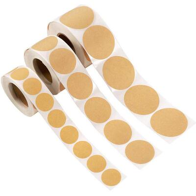 Round shape Blank kraft paper sticker for handmade crafts gi