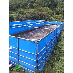 大型户外水产养殖帆布水池加厚刀刮布防水布锦鲤养鱼池虾池环保箱