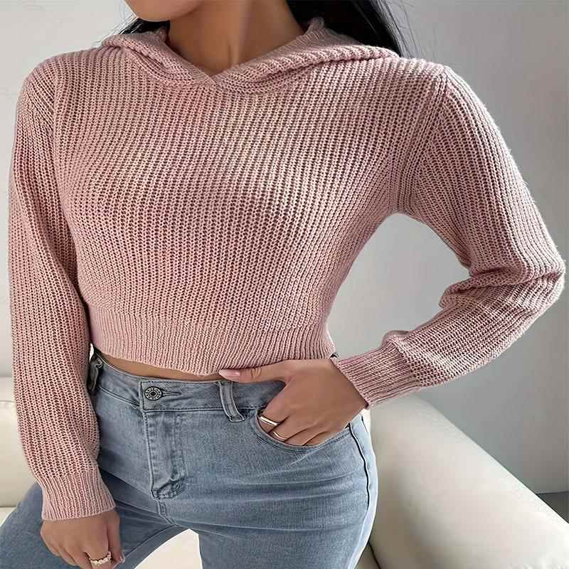 female sweater commuter casual sleeve long back open tie