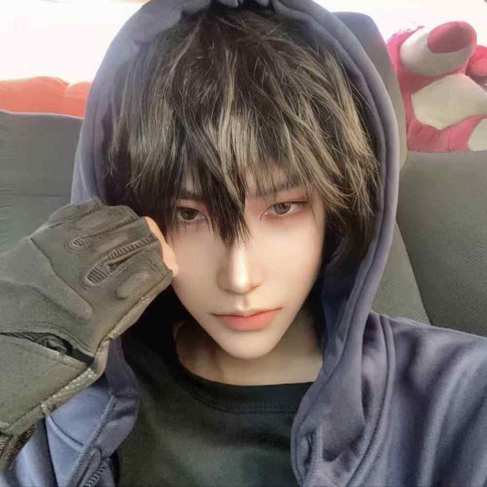 盗墓笔记cos张起灵假毛男生短发日系少年感小哥帅气造型万用头套