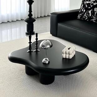 黑色脚四云朵茶形几家用卧室轻奢异意桌子简DHV约创网红款 茶桌