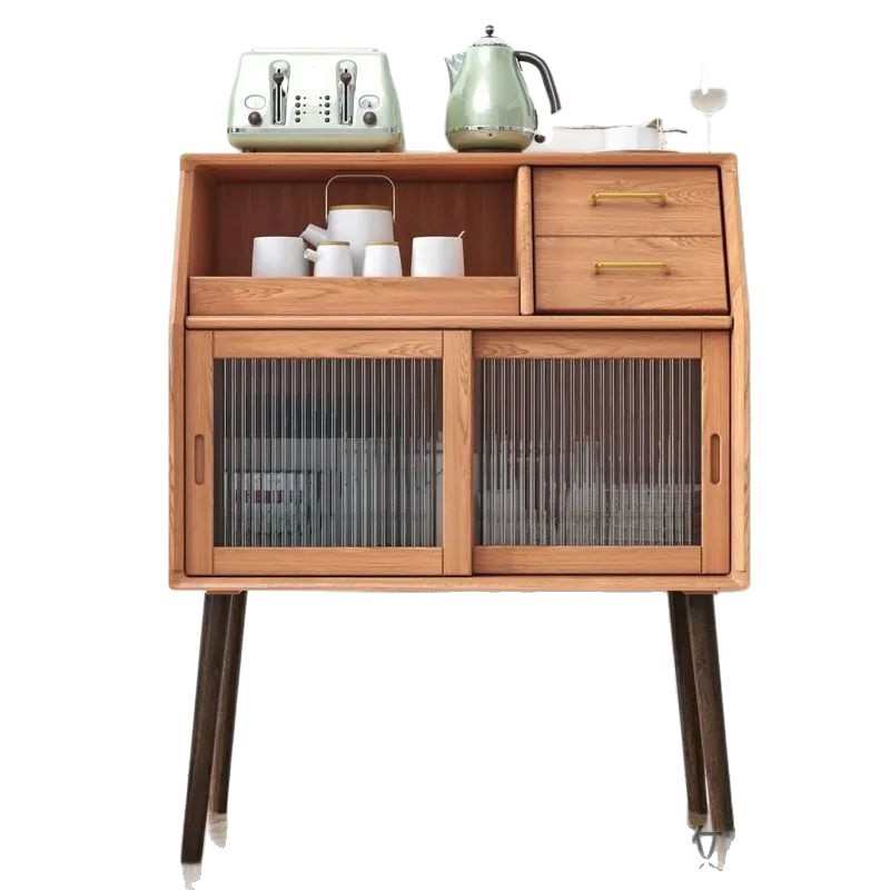 实木餐边柜多功能厨房收纳柜家用日式酒柜一体客厅靠墙碗柜茶水柜