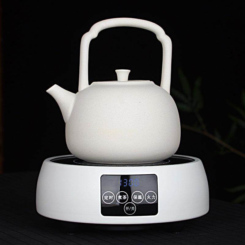 大容量陶瓷烧水壶家用煮水壶白泥陶壶煮茶器提梁壶电陶炉茶具套装