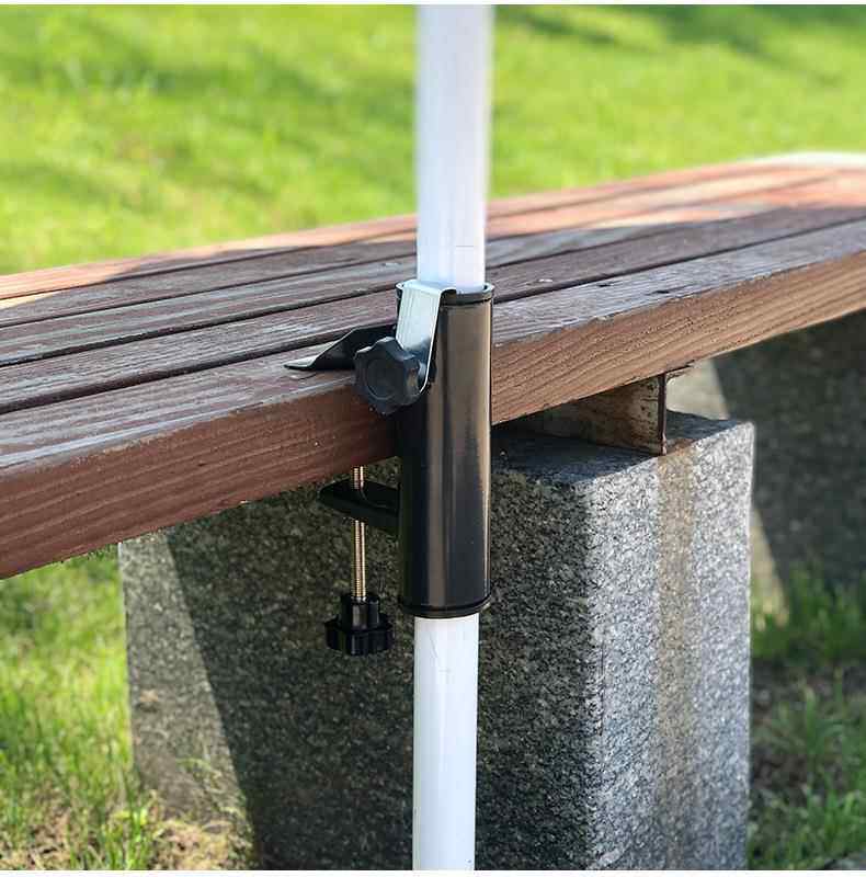 Подставка для зонта 太阳伞固定支架户外庭院伞底座沙滩伞摆摊伞夹平面桌面阳台伞坐 Pampas