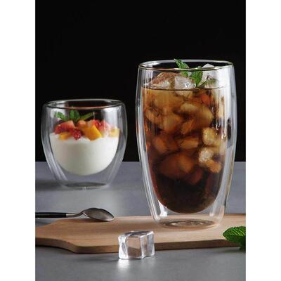 Glass Double Walled Heat Insulated Tea Cup coffee mug