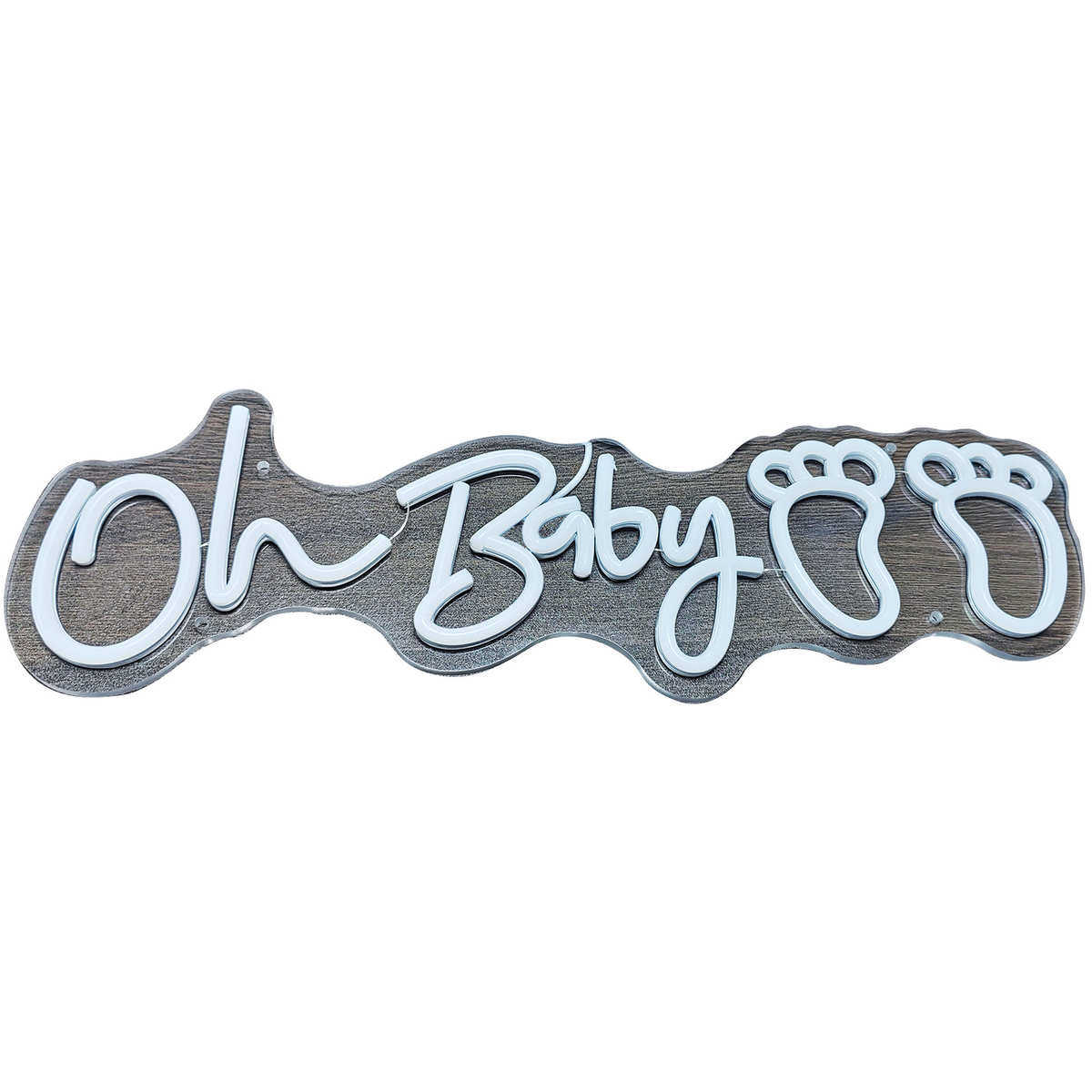 led霓虹灯发光字创意造型DIY亚克力Oh Baby字母霓虹灯灯牌