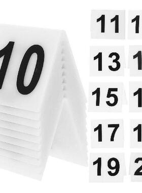 20 Pcs Restaurant Number Chart Table Signs Double Sided