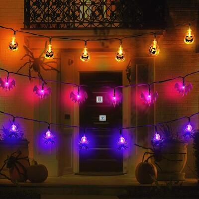 Outdoor Halloween Decorations Lights 10/20 LED Pumpkin
