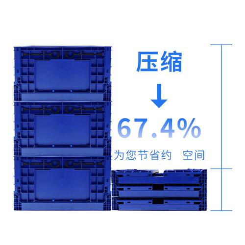 塑料EU折叠物流箱工业汽配可带盖多功能整理储物周转箱内倒式胶箱