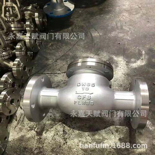 H44W-CF8-16P不锈钢止回阀/化工部标准304不锈钢旋启式止回阀中型