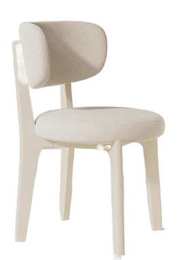 Tal意式实木奶油餐椅北欧家用餐厅轻奢椅子现代简约小户型靠背椅