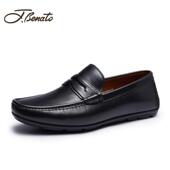 秋冬宾季 男士 商务闲皮鞋 高档度男鞋 男真皮软底豆豆鞋 软面休舒爸适