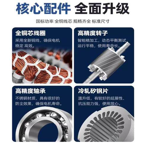 铝壳国标ABB款三相异步电动机YS/BMD/YE2/YE3/MS系列0.75/2.2/4KW