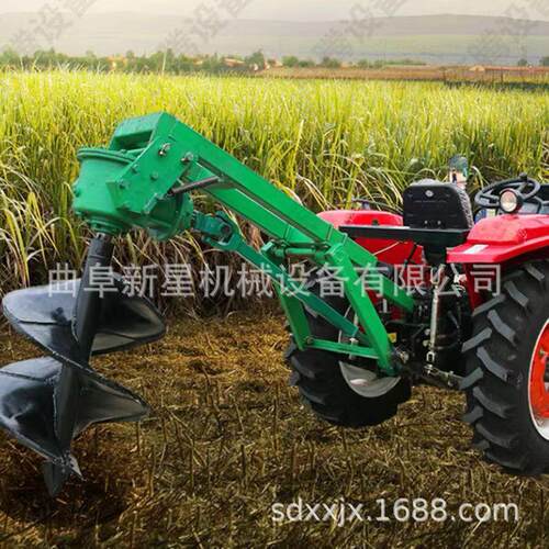 林业植树打孔机后悬挂式大直径挖坑机螺旋式出土快后置式挖坑