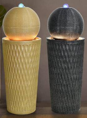 流水喷泉风水球招财落地摆件客厅家居装饰品循环水加湿器开 业礼