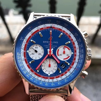 98新43mm百年灵航空计时1泛美航空AB01212B1C1A1自动机械男表正品