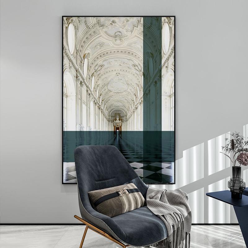 大幅大尺寸抽象XG-A472客空间延建筑饰画玄关伸走廊厅落地挂画巨