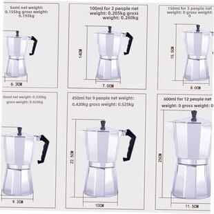 Mocha Aluminum Maker colours Percolator Pot Espresso Coffee