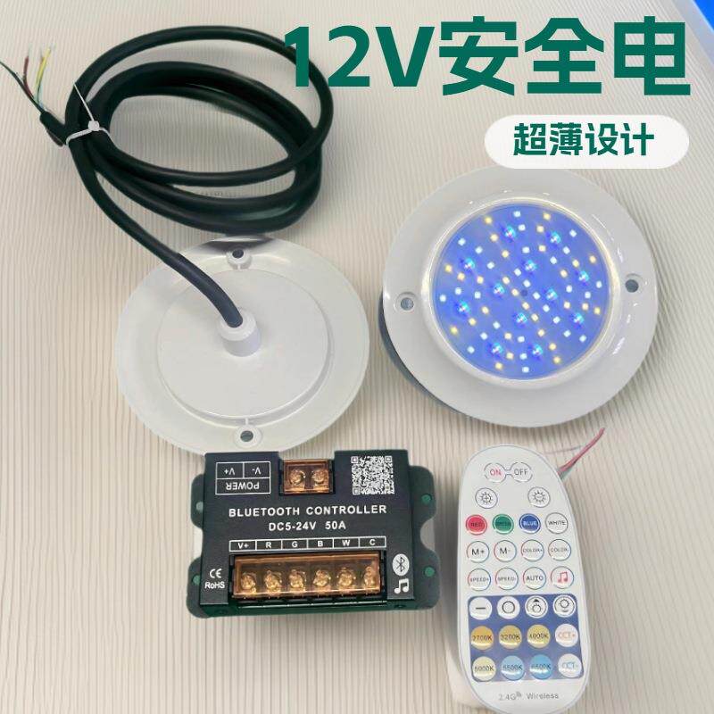 超薄热销12V七彩浴缸灯 水疗浴缸12W 12V RGBCW RGBWW 防水IP68