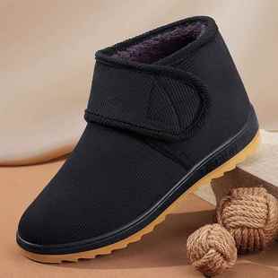 冬加绒加厚棉保暖2女025新款 棉鞋 中老年人靴防滑妈 老北京布鞋 正品