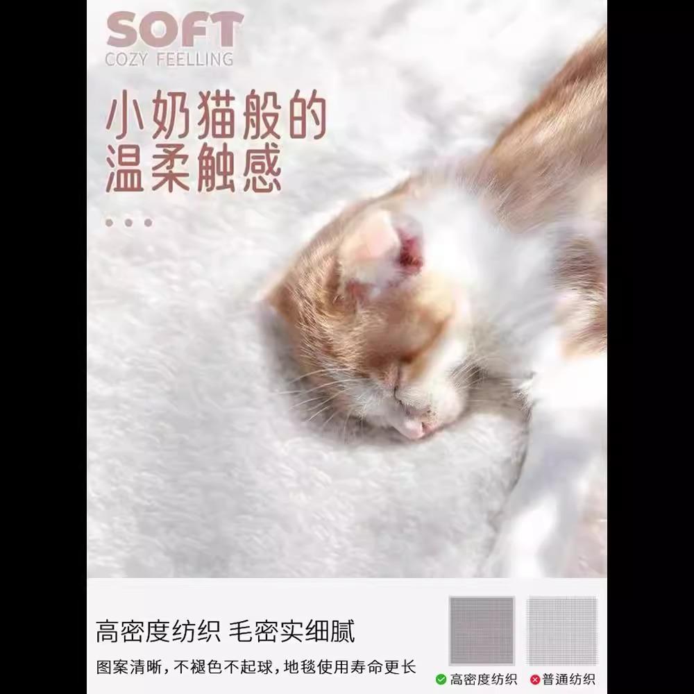卧室床边毯ins侘寂风客厅加厚羊羔绒地毯长条可机洗防滑床边毯子